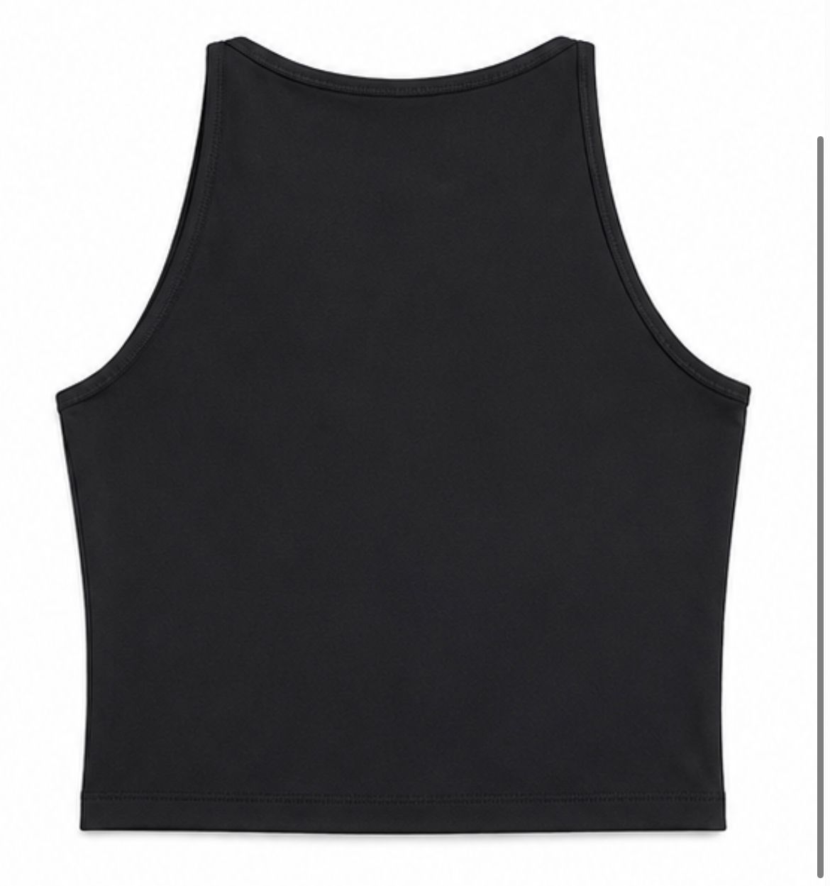 Womens Cropped Tank Top - Black